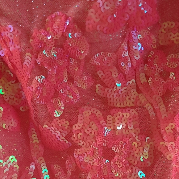 PromGirl One-Shoulder Neon Sequin Long Prom Dress Size 2 - Picture 8 of 15
